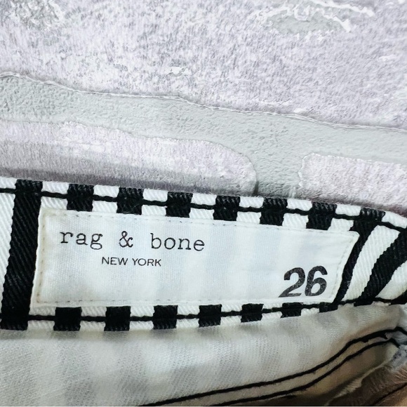 rag & bone High Rise Ankle Skinny Jeans in Oba Print Stripe Size 26 - Picture 10 of 11